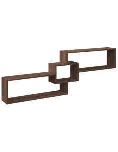 Mobile a Parete 158x18x53cm Rovere Marrone in Legno Multistrato 2