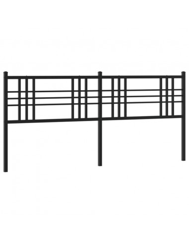 Testiera in Metallo Nero 200 cm