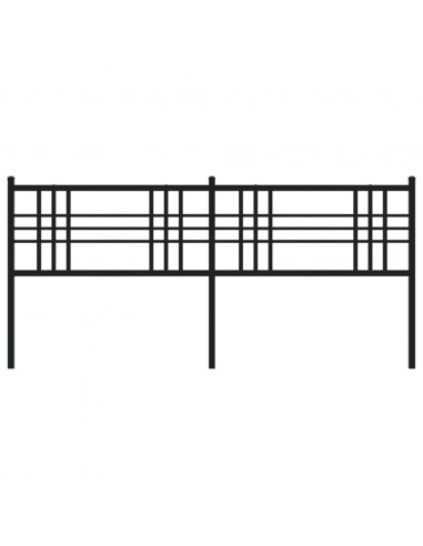Testiera in Metallo Nero 200 cm
