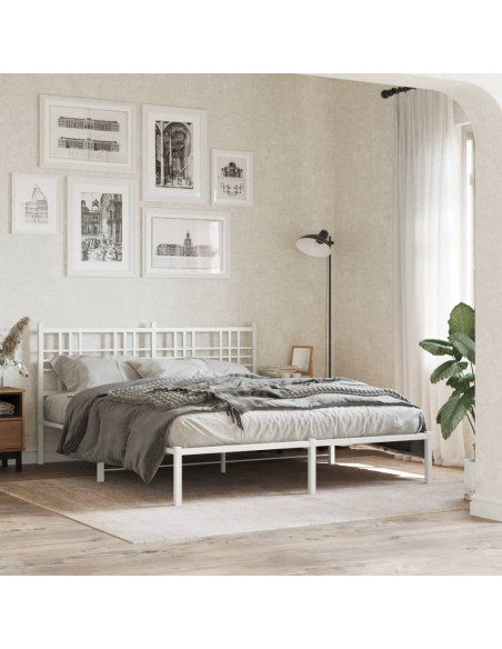 Testiera in Metallo Bianco 150 cm