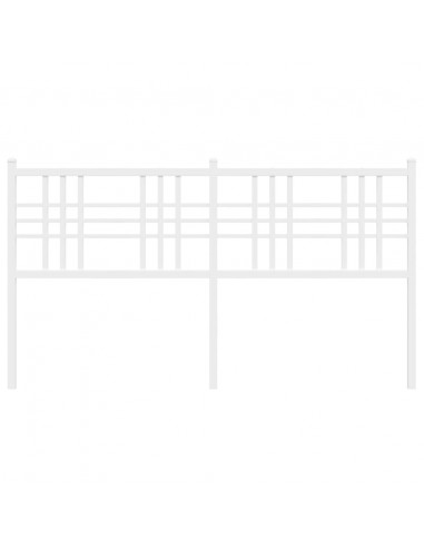 Testiera in Metallo Bianco 150 cm