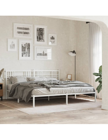 Testiera in Metallo Bianco 200 cm