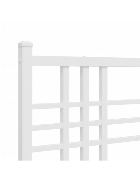 Testiera in Metallo Bianco 200 cm