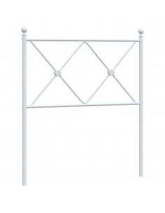 Testiera in Metallo Bianco 75 cm 2