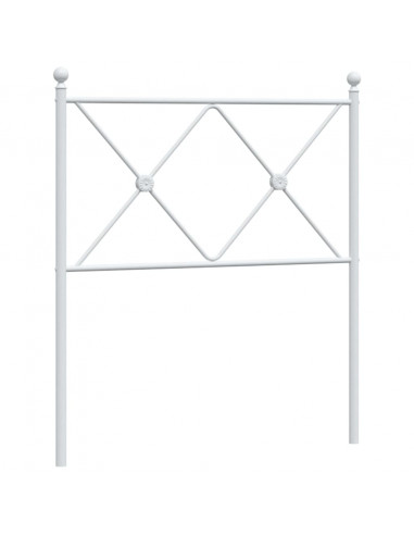 Testiera in Metallo Bianco 75 cm