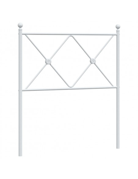 Testiera in Metallo Bianco 75 cm