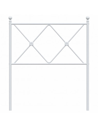 Testiera in Metallo Bianco 75 cm