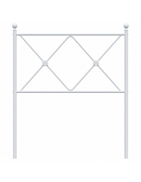 Testiera in Metallo Bianco 75 cm