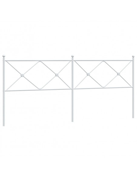 Testiera in Metallo Bianco 200 cm