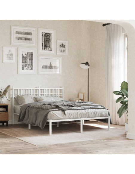 Testiera in Metallo Bianco 137 cm