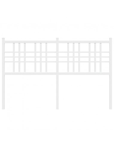 Testiera di Ricambio in Metallo Bianco 137 cm