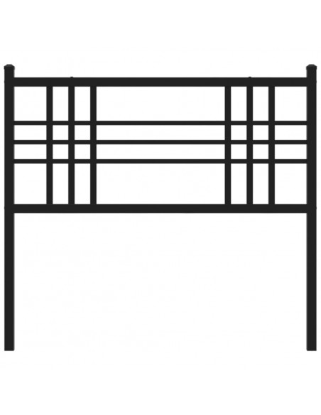 Testiera in Metallo Nero 90 cm
