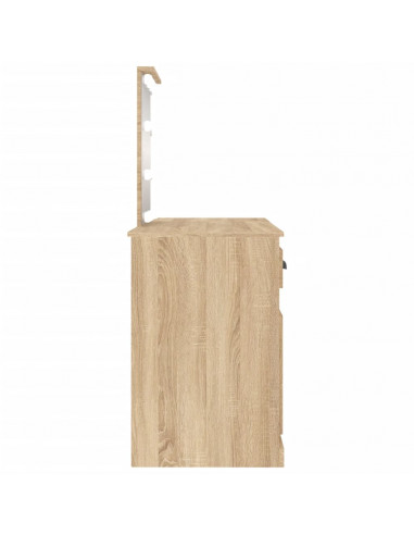 Toeletta con LED Rovere Sonoma 130x50x132,5 cm