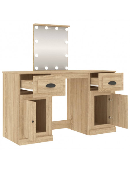 Toeletta con LED Rovere Sonoma 130x50x132,5 cm