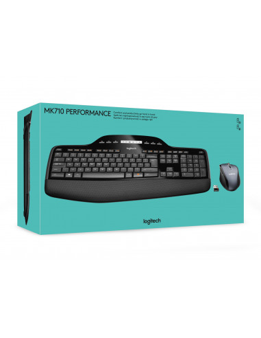 Logitech MK710 Performance tastiera Mouse incluso Casa RF Wireless QWERTY US International Nero