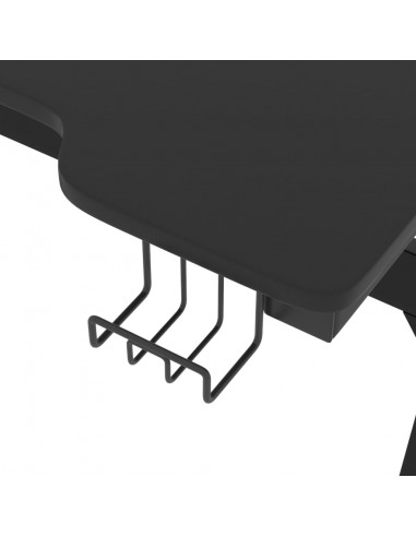 Scrivania da Gaming con LED e Gambe a Z Nera 110x60x75 cm