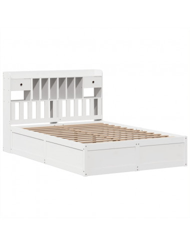 Giroletto senza Materasso Bianco 160x200 cm Legno Massello Pino