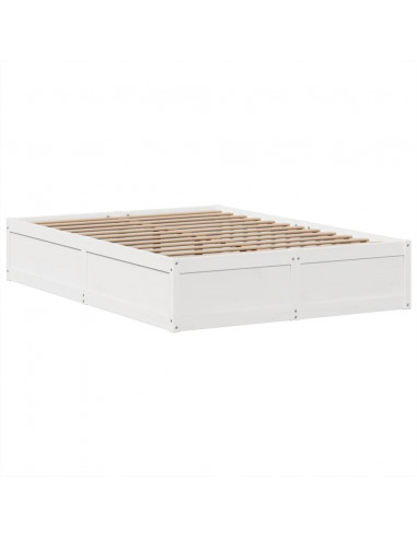 Giroletto senza Materasso Bianco 160x200 cm Legno Massello Pino