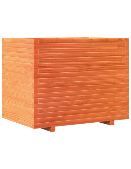 Fioriera Giardino Marrone Cera 90x60x72,5cm Legno Massello Pino
