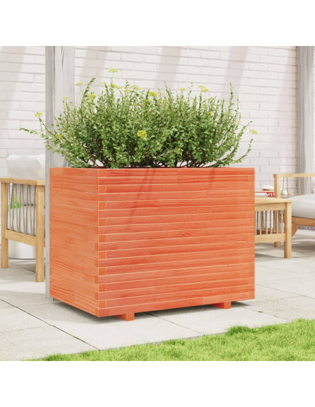 Fioriera Giardino Marrone Cera 90x60x72,5cm Legno Massello Pino