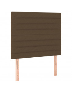 Testiera 2 pz Marrone Scuro 80x5x78/88 cm in Tessuto 2