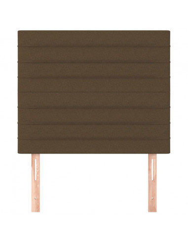 Testiera 2 pz Marrone Scuro 80x5x78/88 cm in Tessuto
