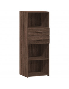 Credenza Rovere Marrone 45x42,5x124 cm in Legno Multistrato 2