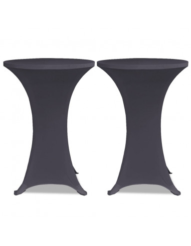 Coperture Elastiche per Tavoli 4 pz 70 cm Antracite