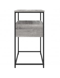Tavolino Consolle Grigio Sonoma 75x40x75 cm Legno Multistrato 2