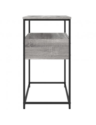 Tavolino Consolle Grigio Sonoma 75x40x75 cm Legno Multistrato