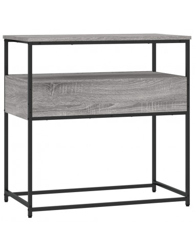 Tavolino Consolle Grigio Sonoma 75x40x75 cm Legno Multistrato