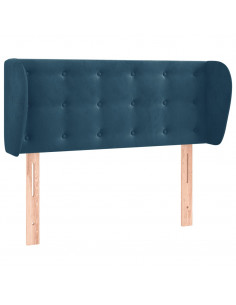 Testiera ad Orecchio Blu Scuro 93x23x78/88 cm in Velluto 2