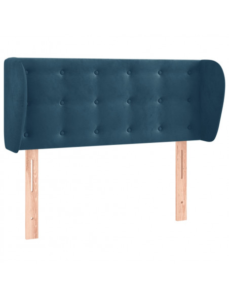 Testiera ad Orecchio Blu Scuro 93x23x78/88 cm in Velluto
