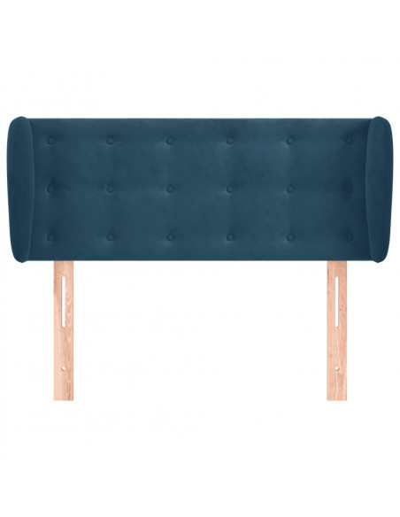 Testiera ad Orecchio Blu Scuro 93x23x78/88 cm in Velluto