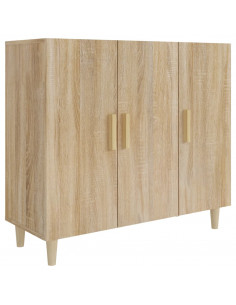 Credenza Rovere Sonoma 90x34x80 cm in Legno Multistrato 2