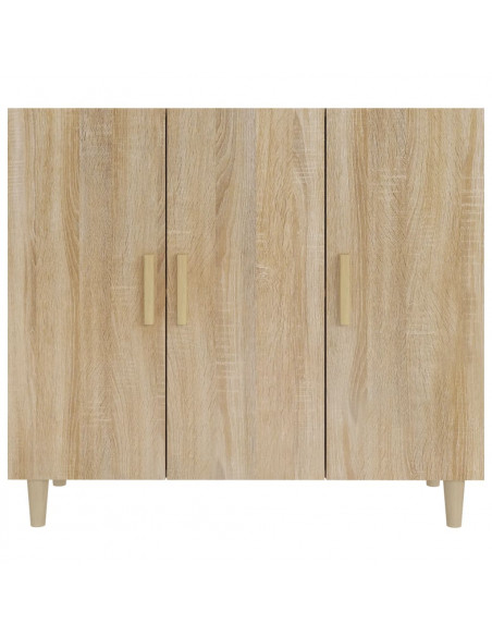 Credenza Rovere Sonoma 90x34x80 cm in Legno Multistrato