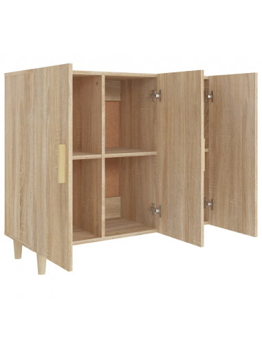 Credenza Rovere Sonoma 90x34x80 cm in Legno Multistrato