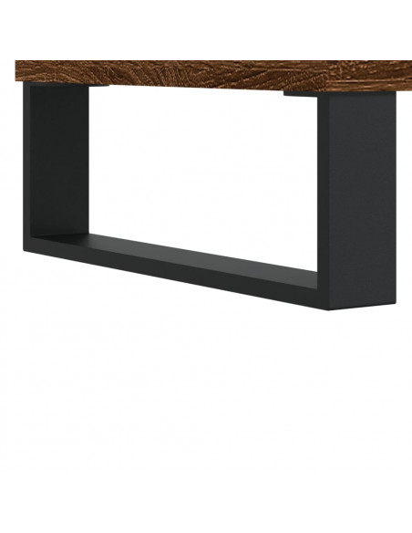 Armadietto Bagno Rovere Marrone 30x30x100 cm Legno Multistrato