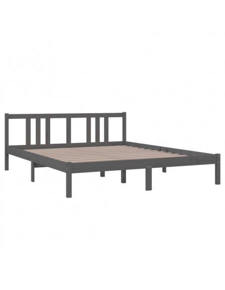 Giroletto Grigio in Legno Massello 160x200 cm