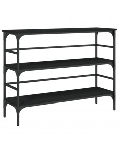 Tavolino Consolle Nero 100x32x75 cm in Legno Multistrato 2