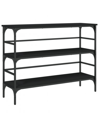 Tavolino Consolle Nero 100x32x75 cm in Legno Multistrato