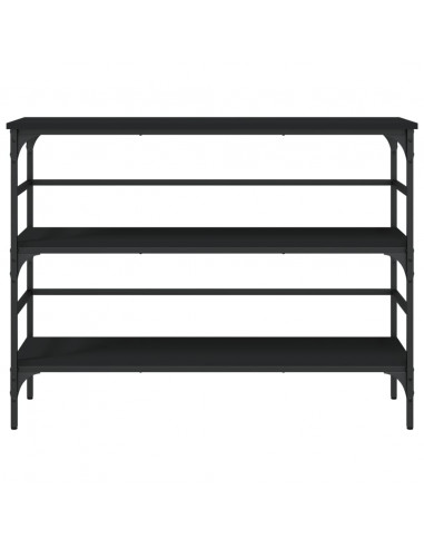 Tavolino Consolle Nero 100x32x75 cm in Legno Multistrato