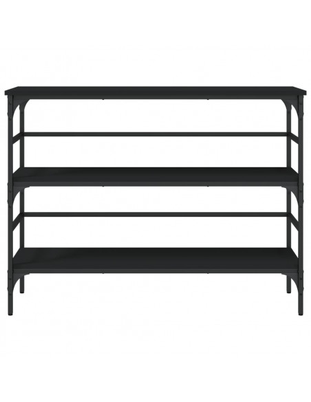 Tavolino Consolle Nero 100x32x75 cm in Legno Multistrato