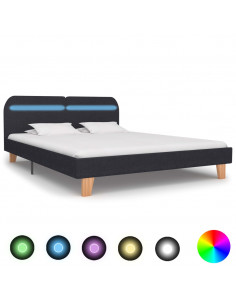 Giroletto con LED Grigio Scuro in Tessuto 180x200 cm 2