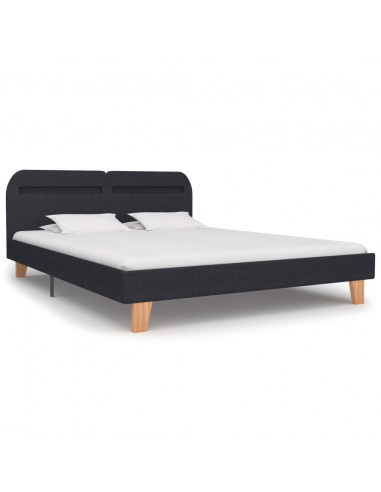 Giroletto con LED Grigio Scuro in Tessuto 180x200 cm