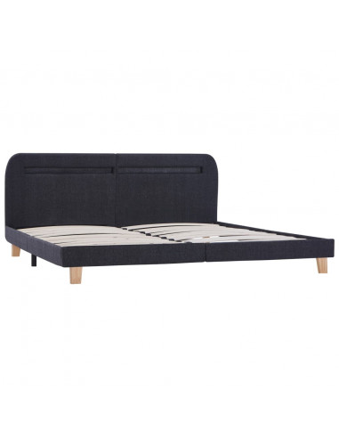 Giroletto con LED Grigio Scuro in Tessuto 180x200 cm