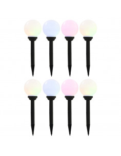 Lampade Solari da Esterno 8 pz LED Sferiche 15 cm RGB 2