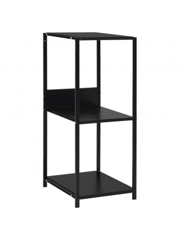 Scaffale Libri Piccolo Dritto Nero 33,5x39,6x79,7cm Multistrato
