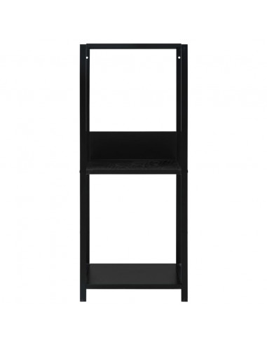 Scaffale Libri Piccolo Dritto Nero 33,5x39,6x79,7cm Multistrato