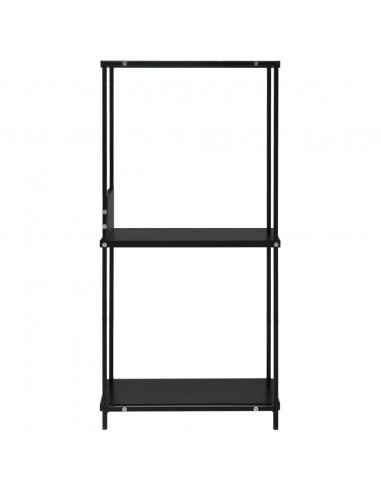 Scaffale Libri Piccolo Dritto Nero 33,5x39,6x79,7cm Multistrato
